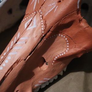 2 Painted Female Power Boar Skulls - Sun & Moon